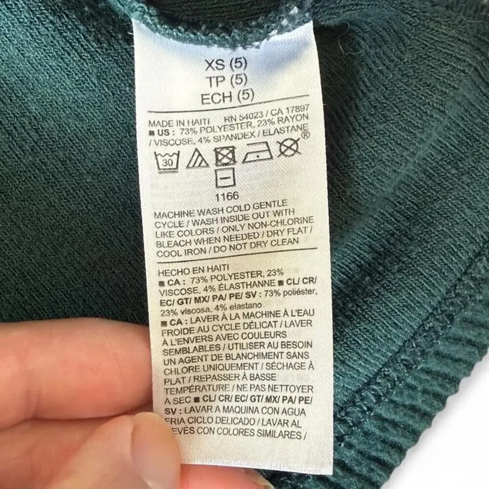 Old Navy Girls Teal Ribbed Mock Neck Long Sleeve Top Size 8